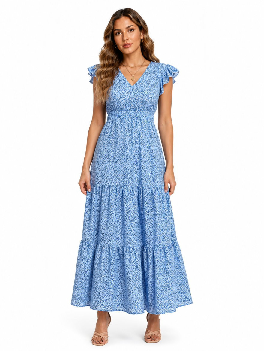 Robe Volants Fleurie