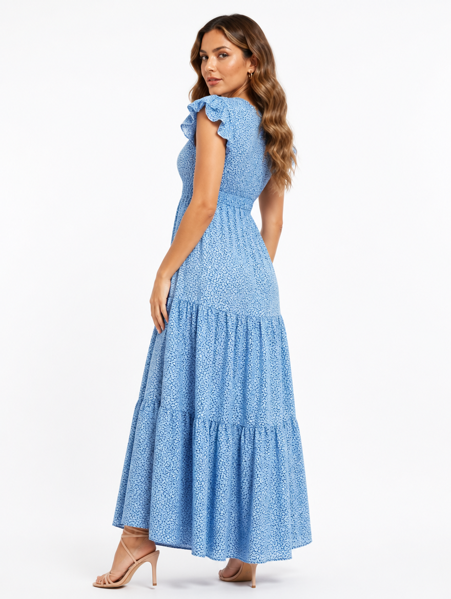 Robe Volants Fleurie