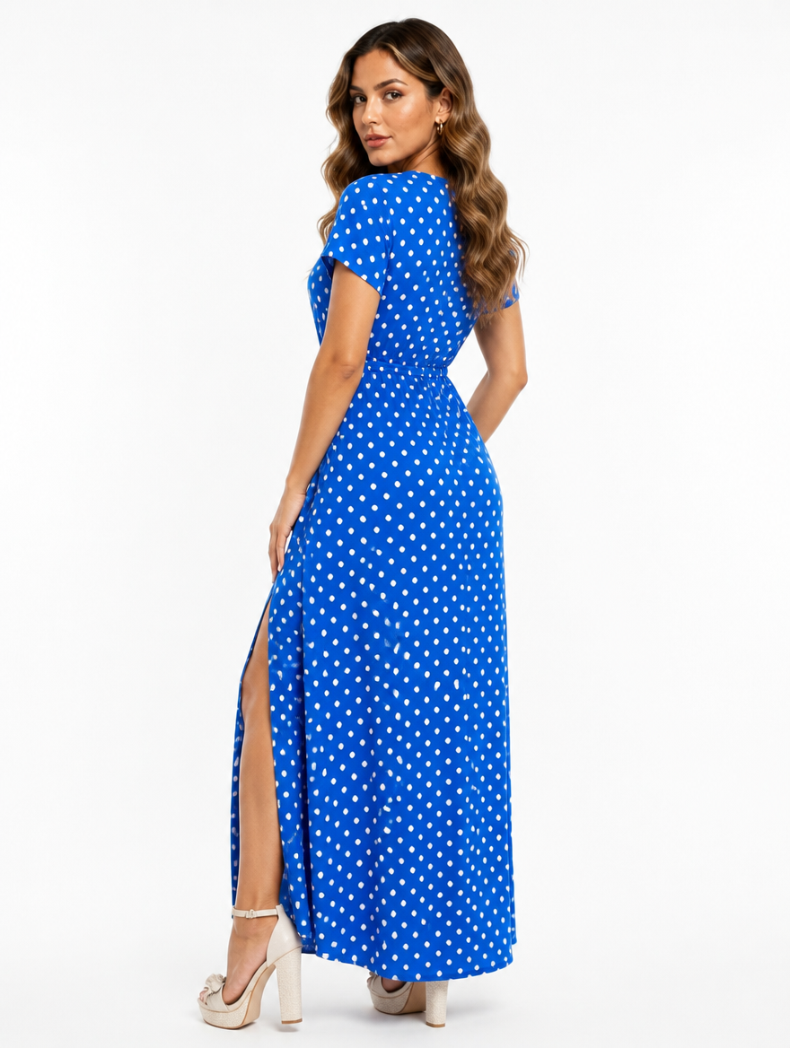 Robe Pois Cache-Cœur