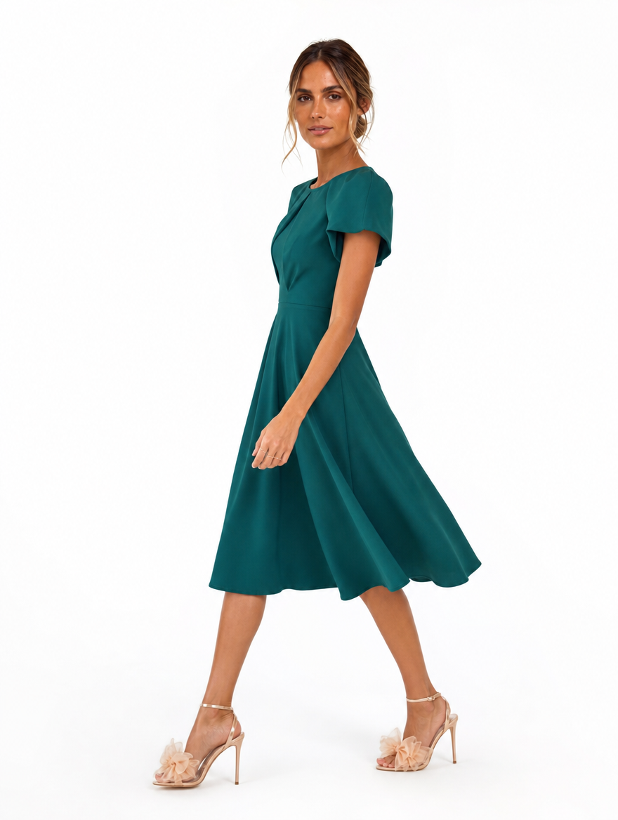 Robe Manches Bouffantes