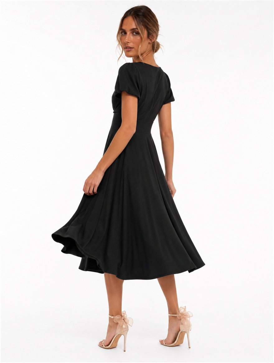 Robe Manches Bouffantes