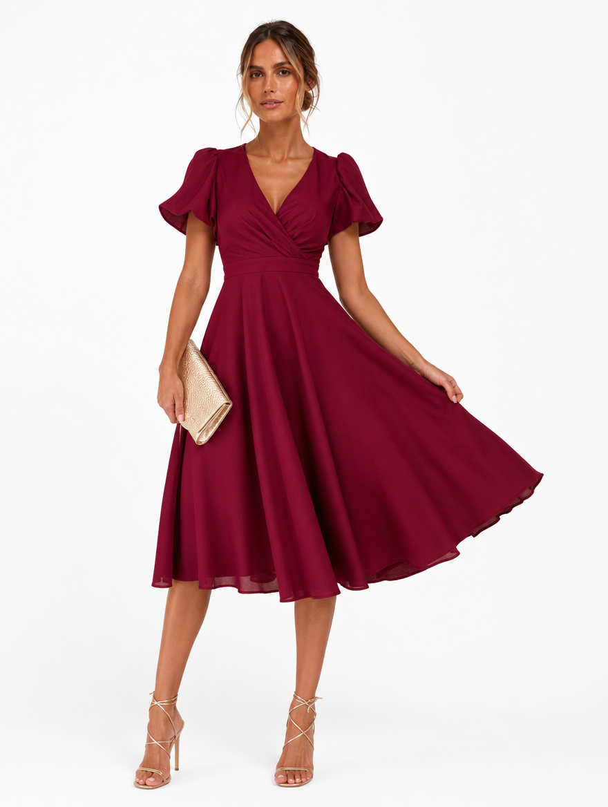 Robe Manches Bouffantes