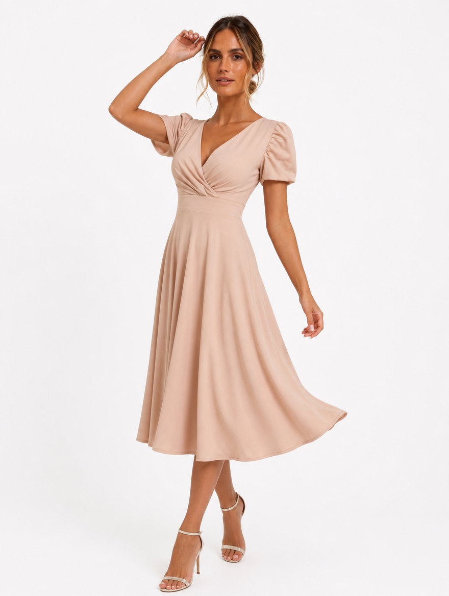 Robe Manches Bouffantes