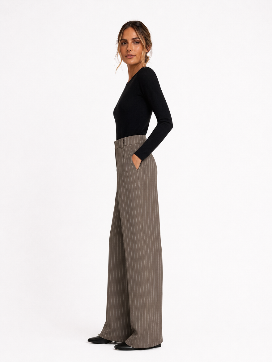 Pantalon Rayures Fluide