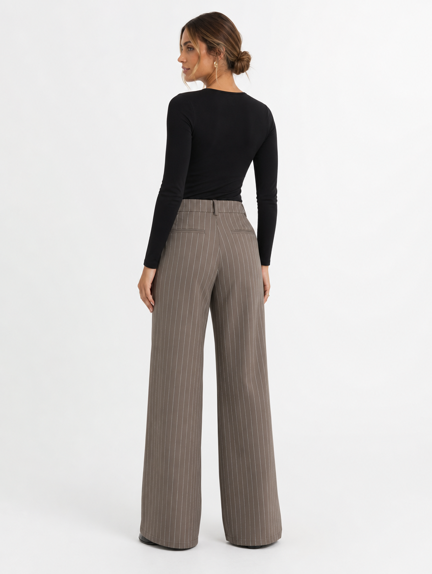 Pantalon Rayures Fluide