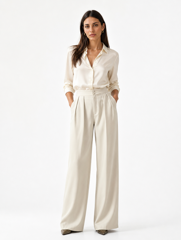 Pantalon Plissé Élégance