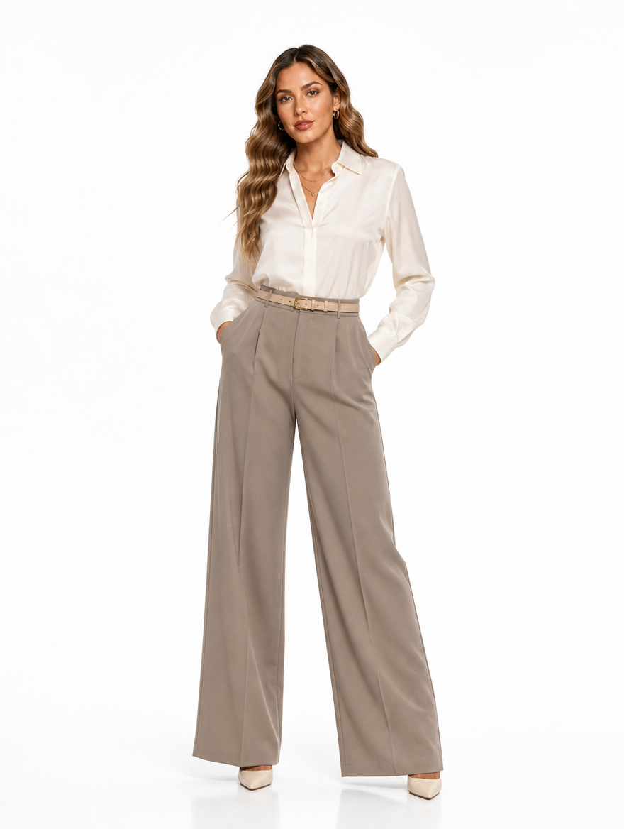 Pantalon Palazzo Taille Haute