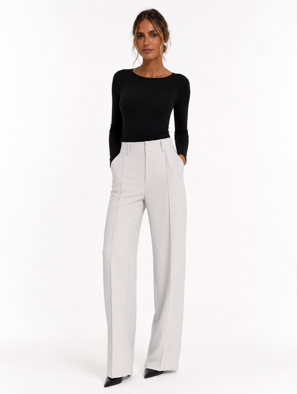 Pantalon Taille Haute Coutures