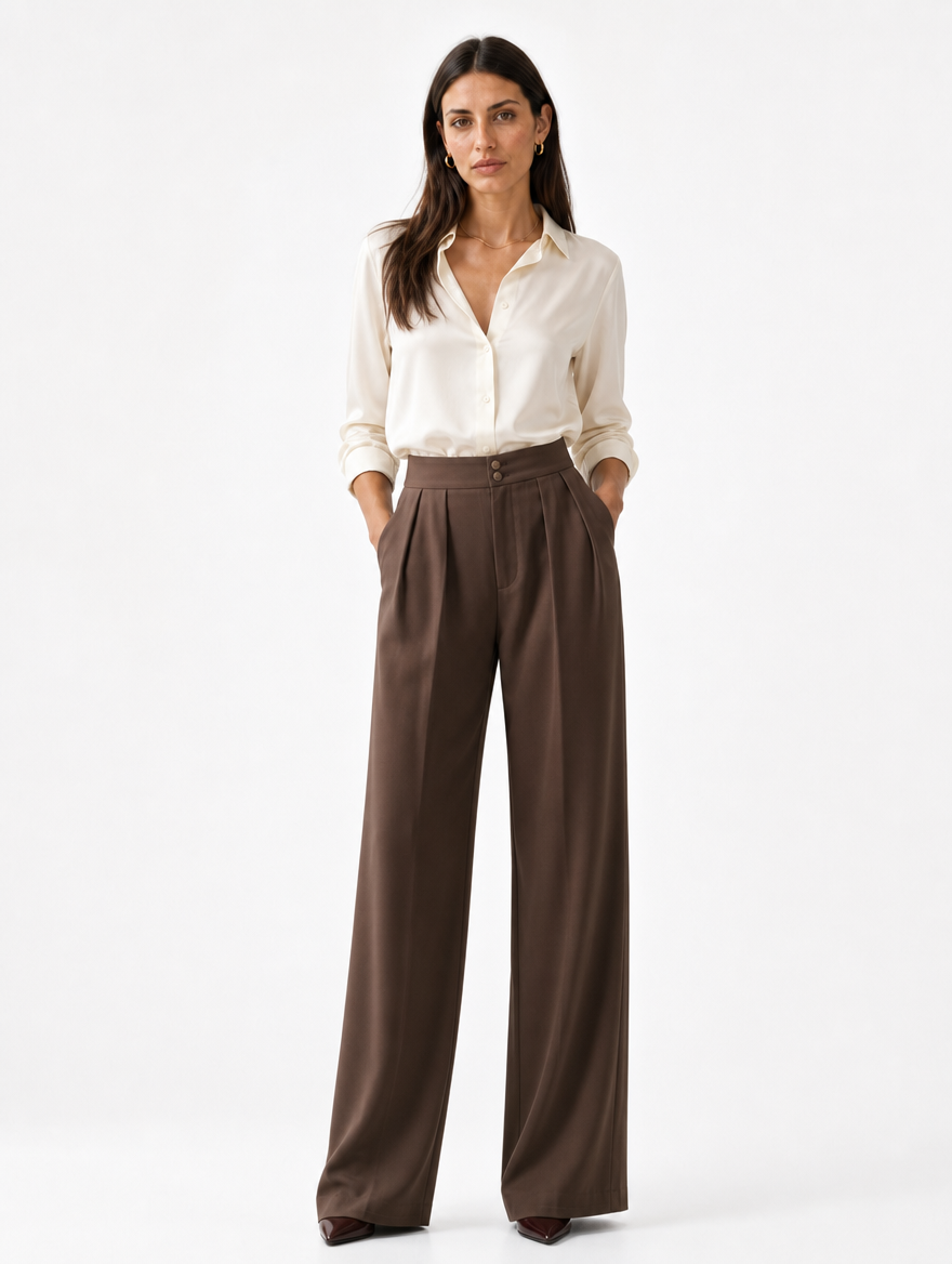 Pantalon Plissé Élégance