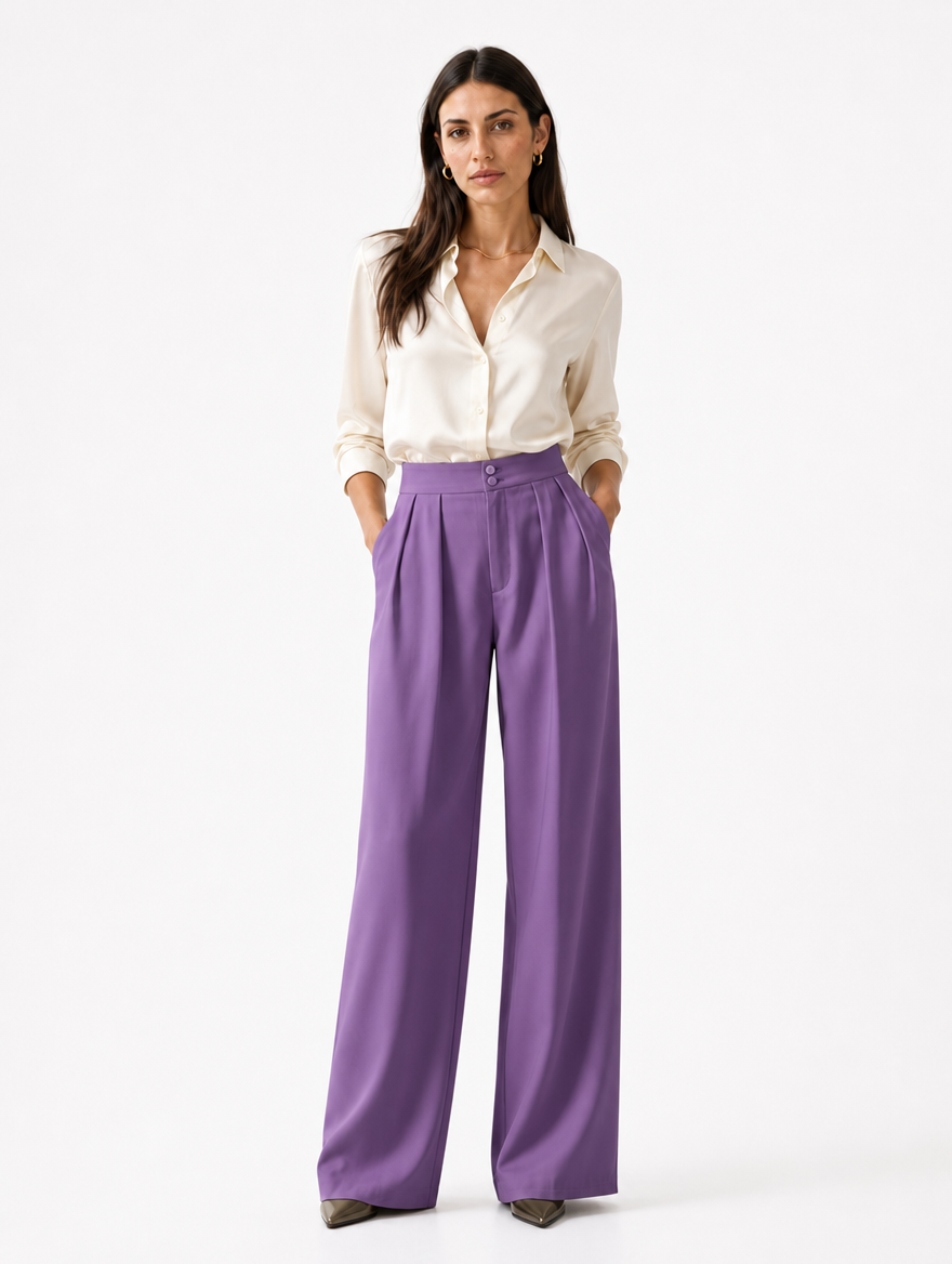 Pantalon Plissé Élégance