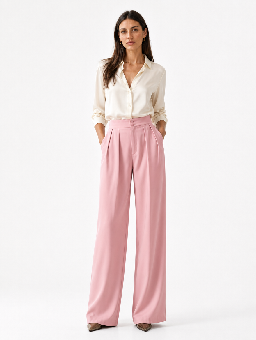 Pantalon Plissé Élégance
