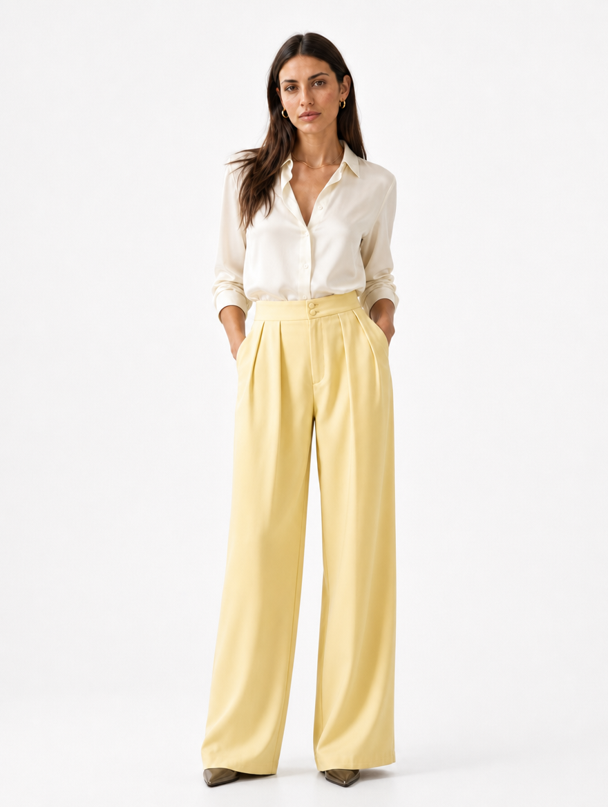 Pantalon Plissé Élégance