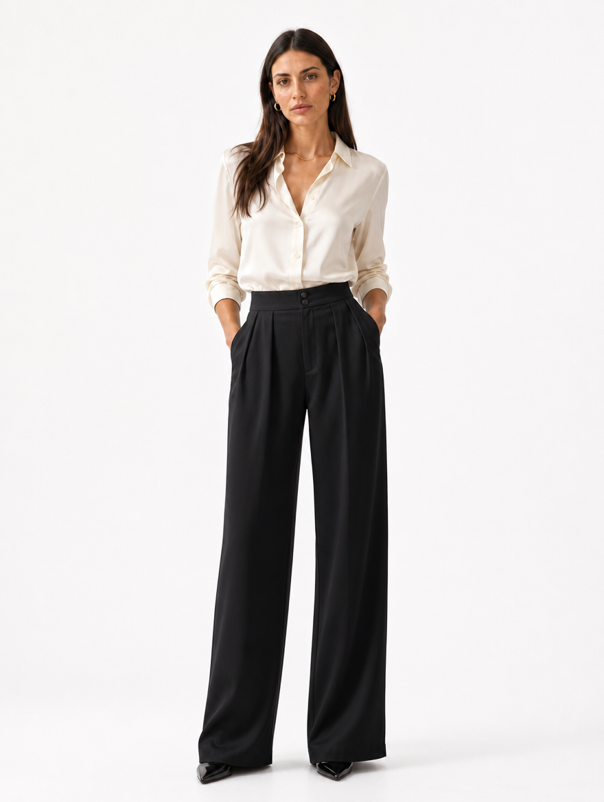 Pantalon Plissé Élégance