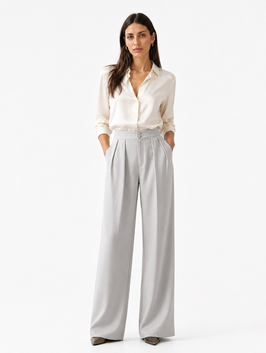 Pantalon Plissé Élégance