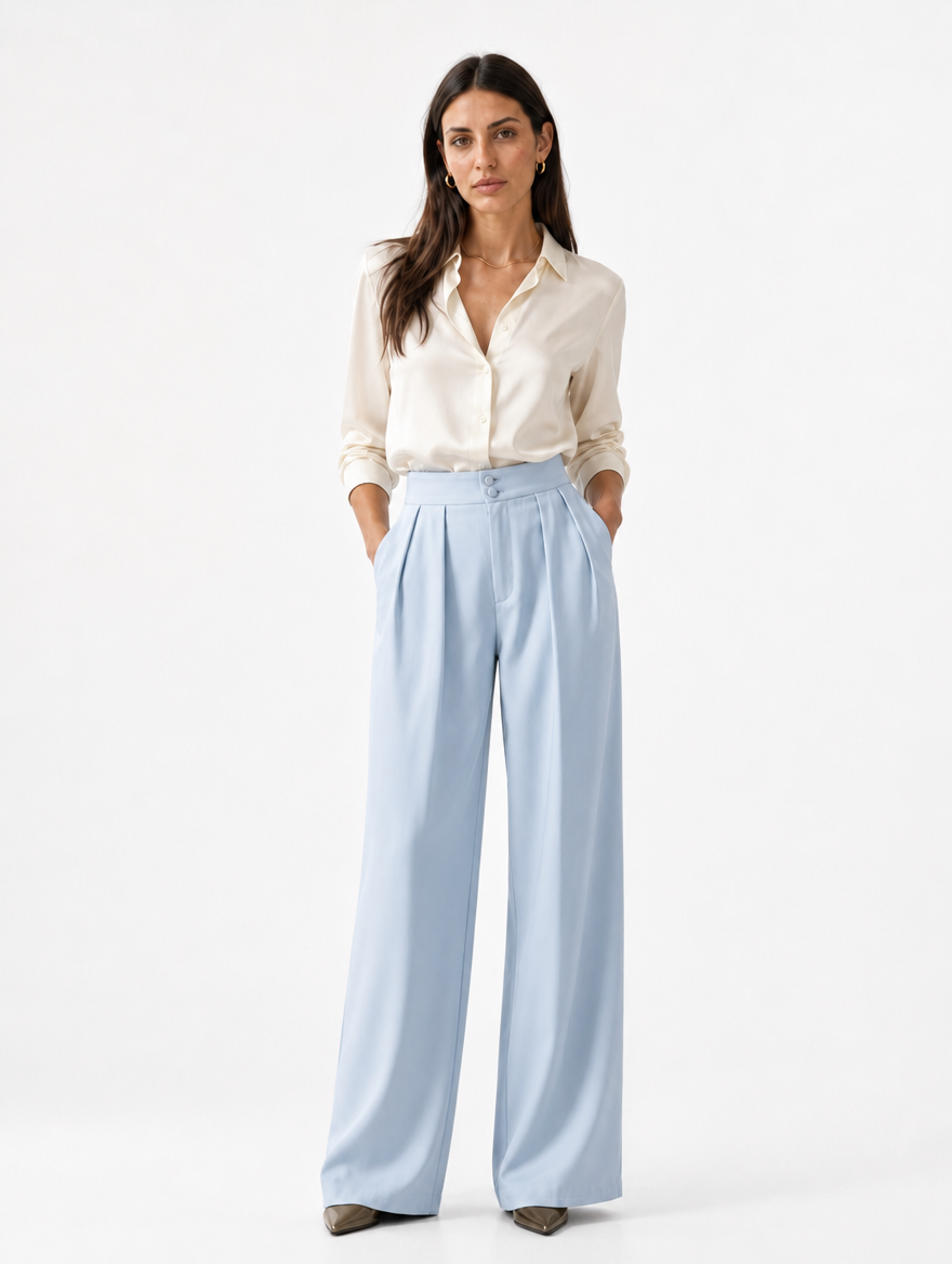 Pantalon Plissé Élégance