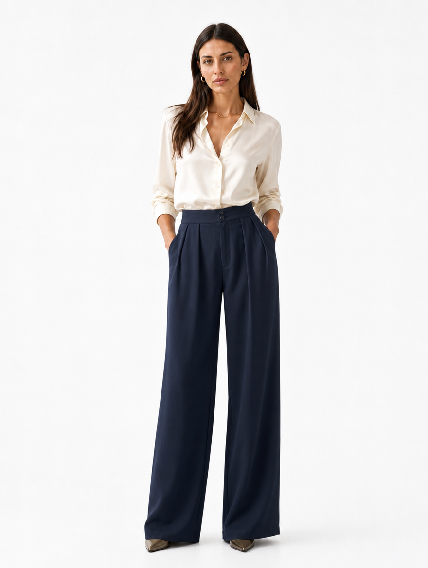 Pantalon Plissé Élégance