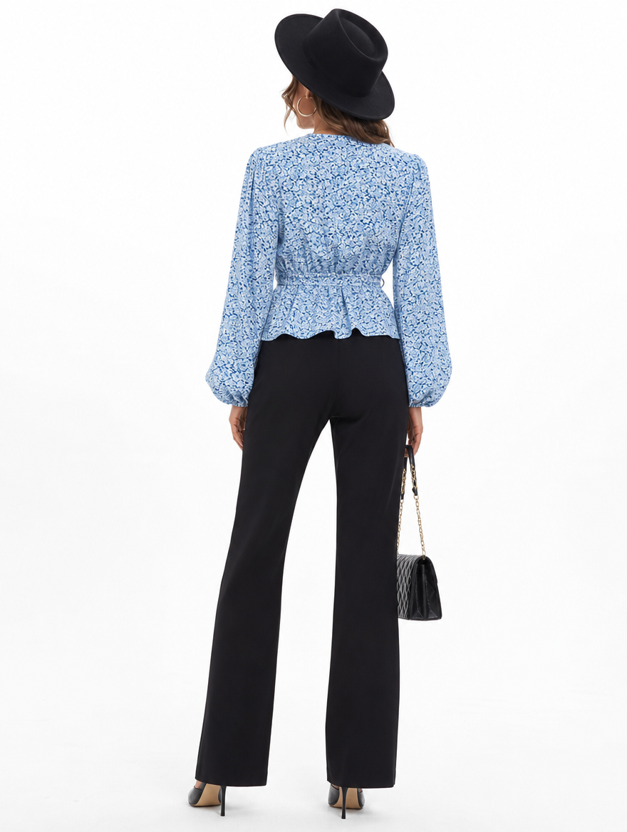 Blouse Fleurie Manches Ballon