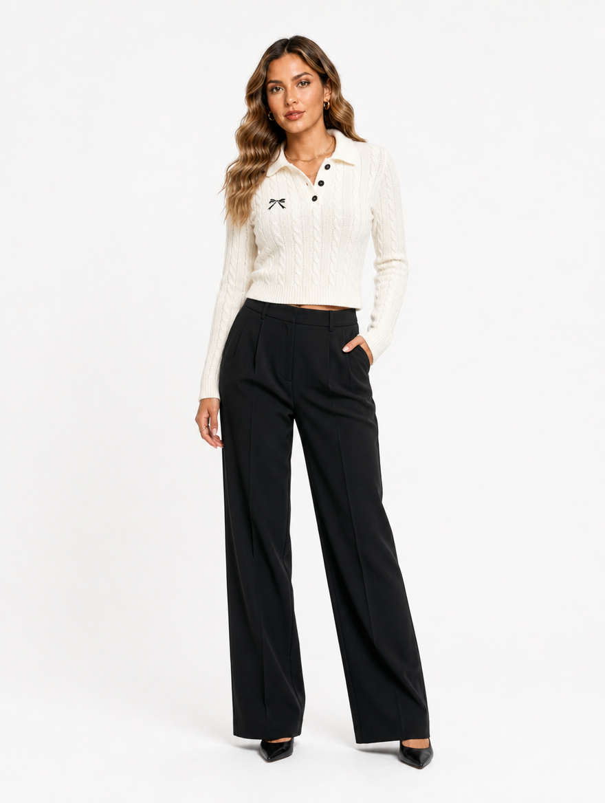 Pull Torsadé Manches Longues