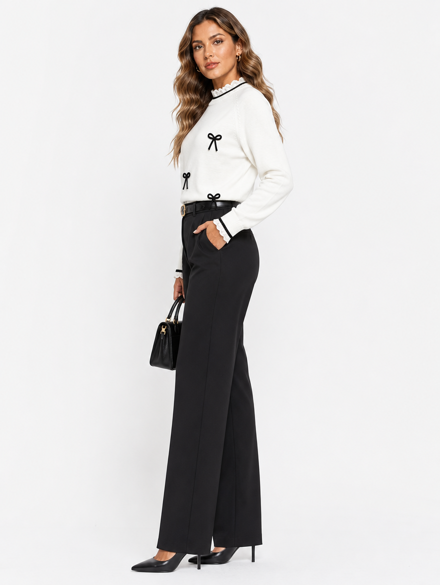 Pull Nœud Dentelle