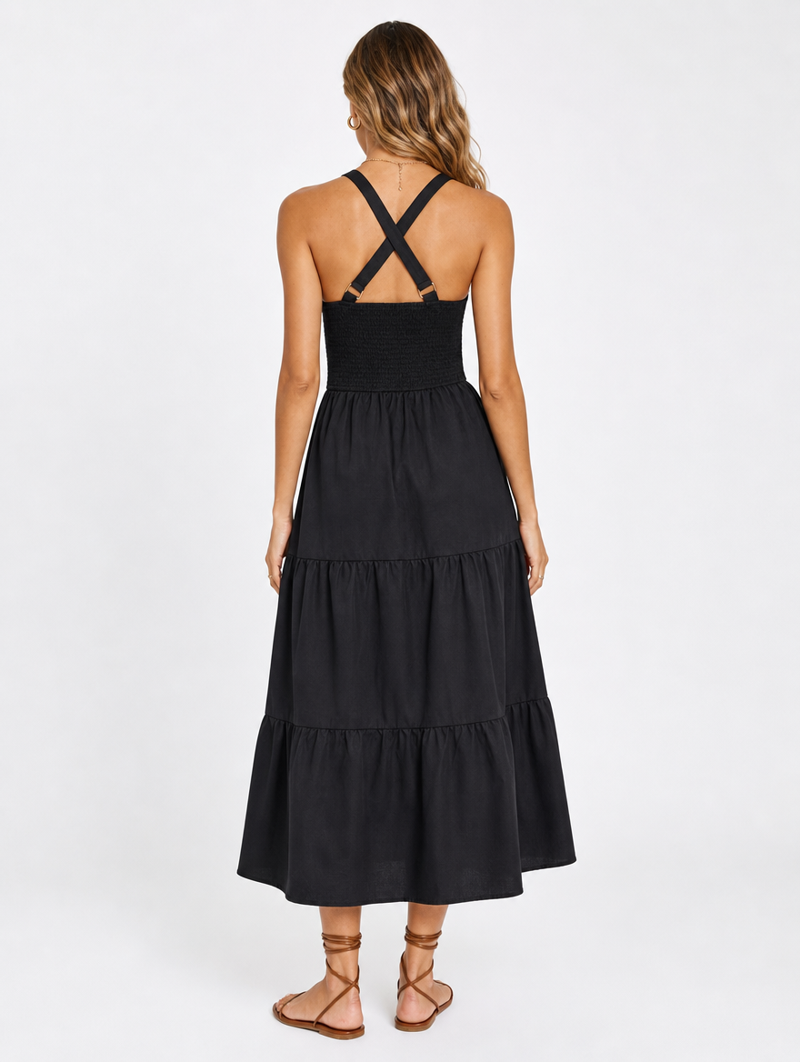 Robe Fendue Nouée