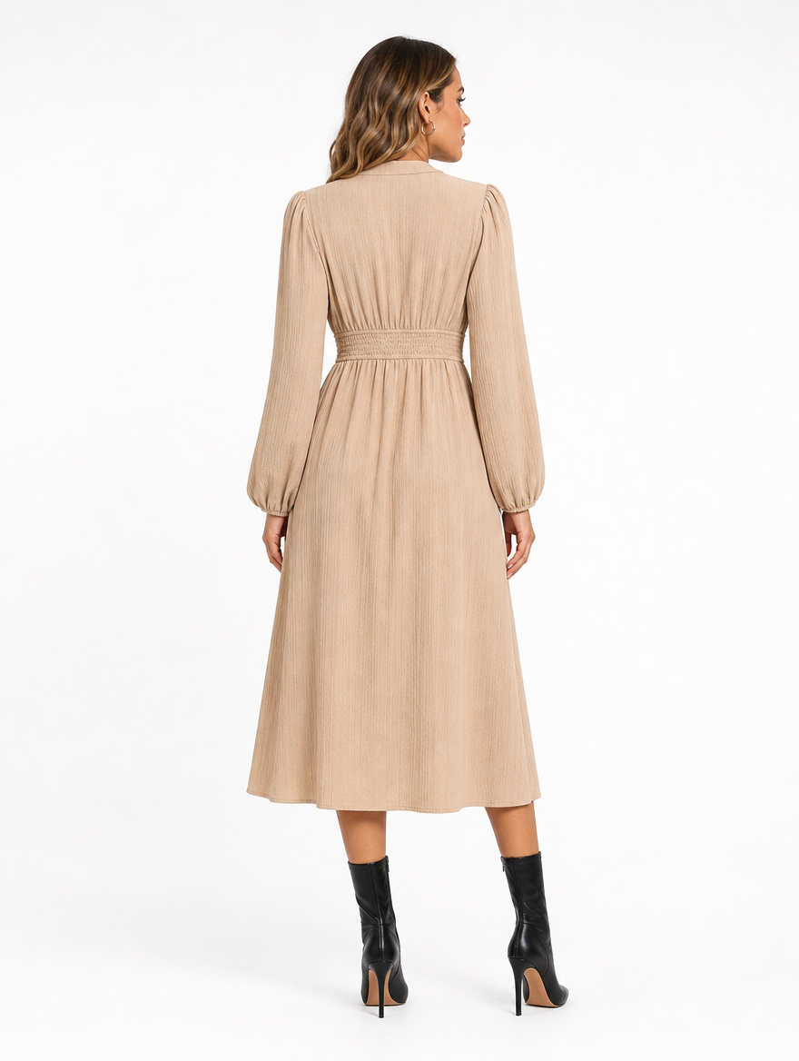 Robe Boutonnée Fendue
