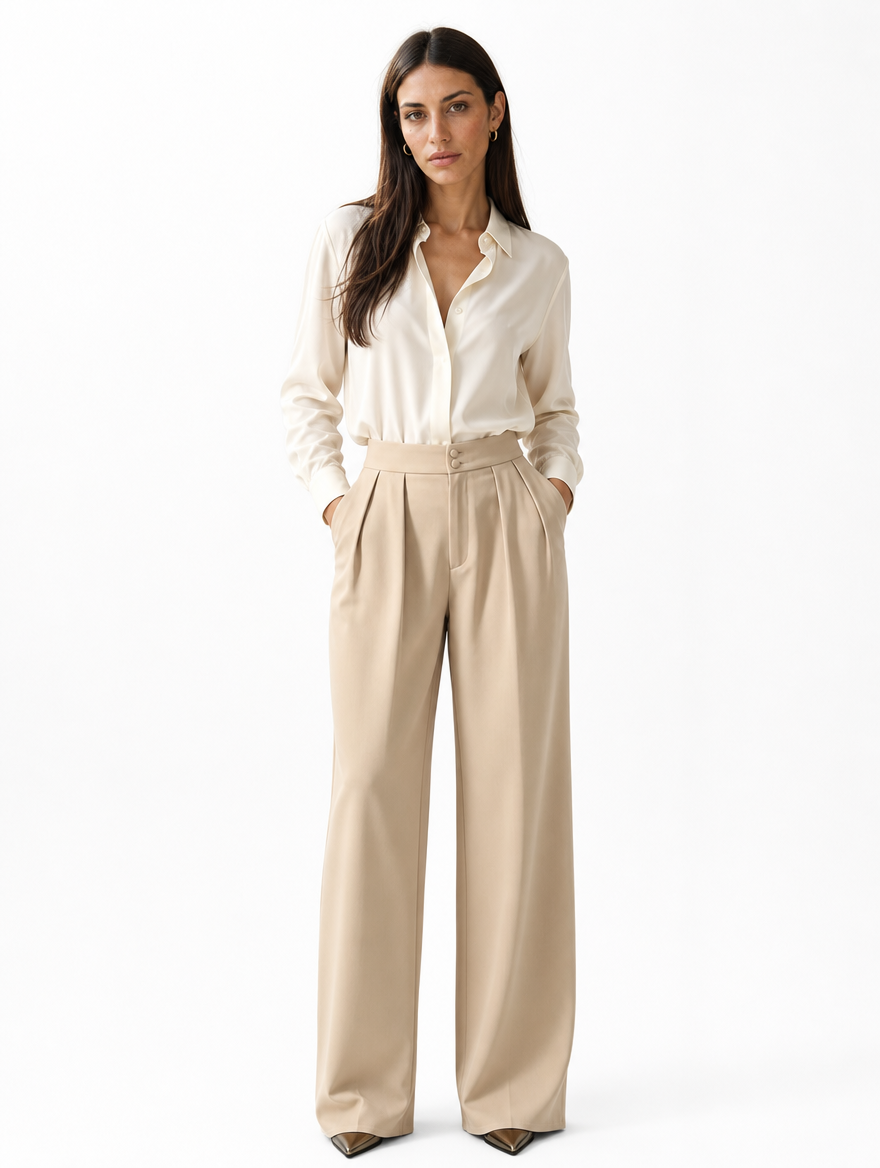 Pantalon Plissé Élégance